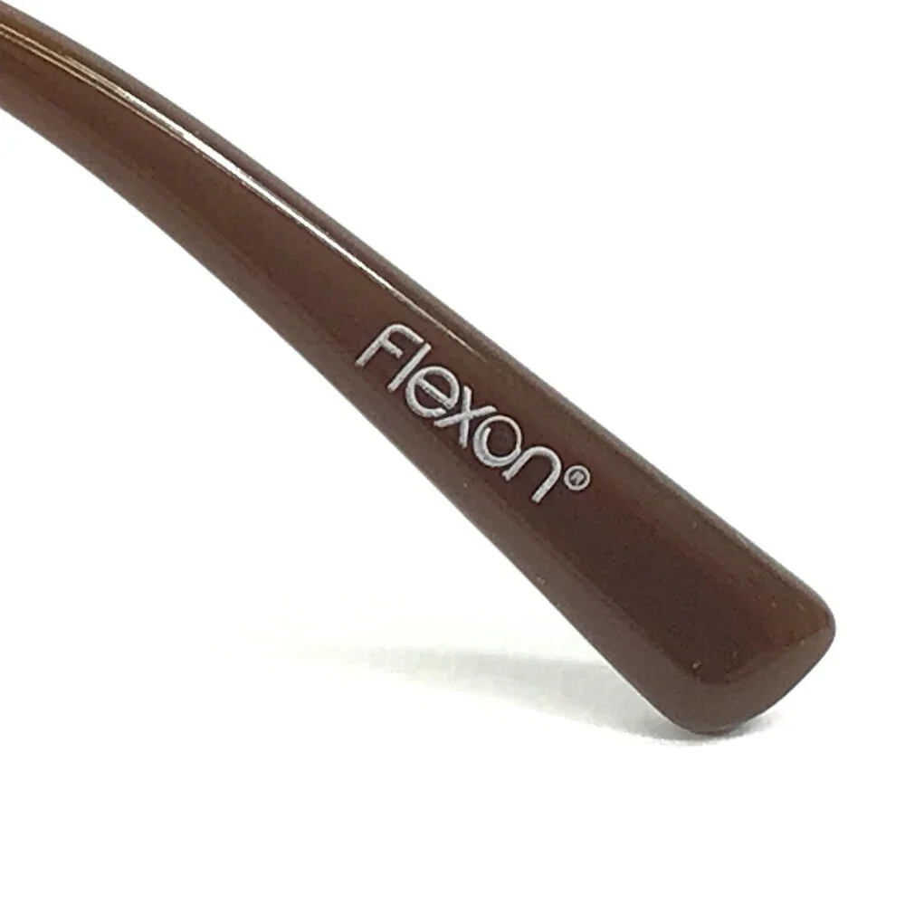Flexon Eyeglasses Frames EDISON 600 210 Dark Copper Brown Round 47-19-140